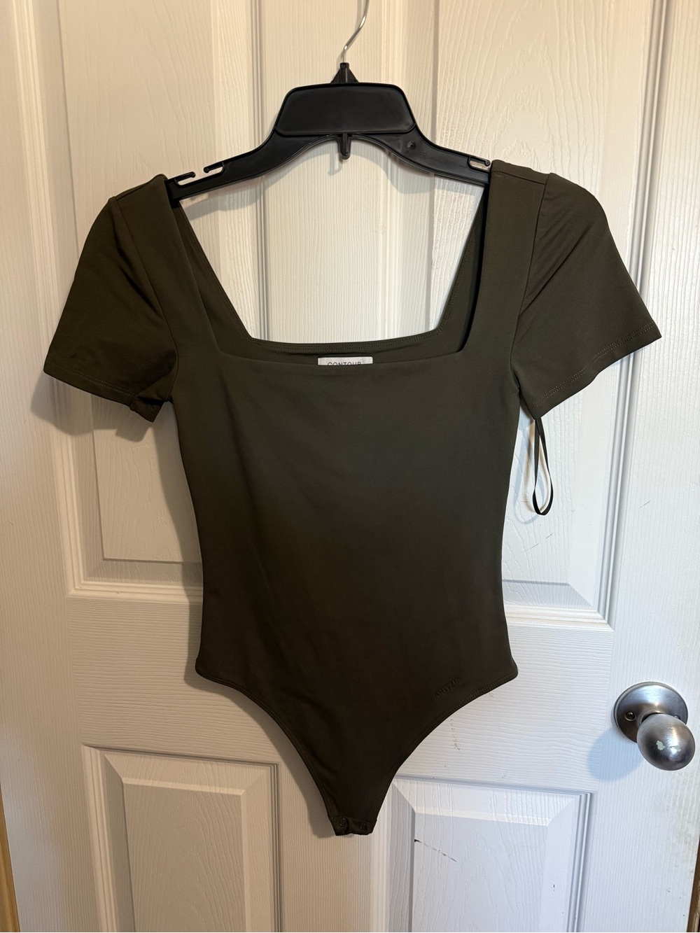 Aritzia Contour Square Neck Olive Green One-Piece Bodysuit